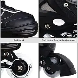 quvira BLACK SKATING In-line Skates - Size 20-30 Euro image 2