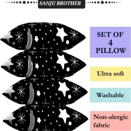 ypoloipo Polyester Fibre Solid Sleeping Pillow Pack of 4-picture-31