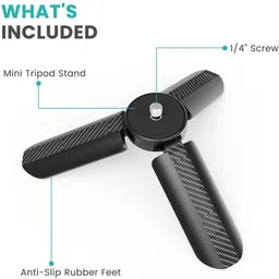 Zeitel Mini Tabletop Tripod Hand Grip with Folding Feet Compatible with DSLR Camera Tripod image 2