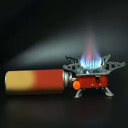 oblivion Mini Square Camping Stove, 2800W Portable Cooking for Outdoor Adventures Stainless Steel Manual Gas Stove image 3