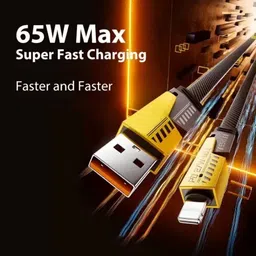 SPEEDFOX USB Type C Cable 2 A 1.2 m metal braied Inbae High Grade 4 In 1 Metal Alloy Ports Fast Charging & Data Transfer 65W Cable|Super Durable Texture Braided|Supporting Thunderbolt Port,Type C Lightning,Type A Phone & Laptop image 2