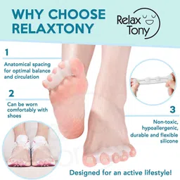 aph Combo 4 Finger 1 Finger Pairs Toe Separator Bunion Corrector image 3