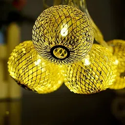 techgear 10 LEDs 3.06 m Gold Steady Net/Mesh Rice Lights image 4