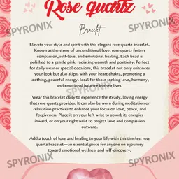 spyronix real treasure Stone, Rose Quartz Crystal Bracelet image 4