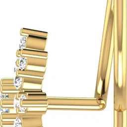 avsar Prajakta 18kt Diamond Yellow Gold Nose Wire image 3