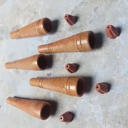 keshu handicraft Handmade Hookah Chillum With 5 Gitti Free Terracotta Outside Fitting Hookah Mouth Tip image 2