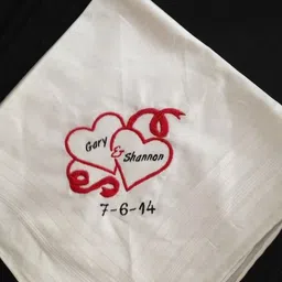 Sandhya Hanky Embroidered Handkerchief ["White"] Handkerchief-picture-16