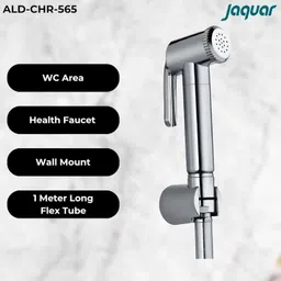 jaquar JET SPREY 1m Easy Flex Tube and Hooks, Polished, Plastic, Chrome Finish Health Faucet image 2