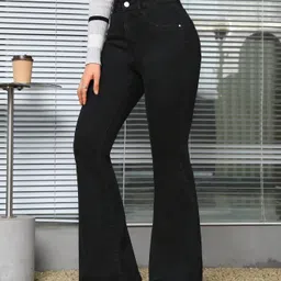 mercel Women Boot-Leg High Rise Black Jeans image 4