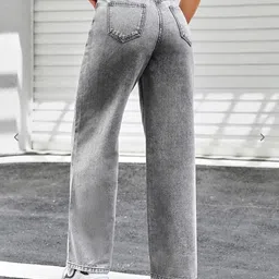 deylight Women Loose Fit Mid Rise Grey Jeans image 2