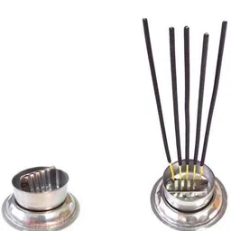 metroz Dhoop Deep Agarbatti Stand (Pack of 2 Pcs) Stainless Steel Incense Holder image 4