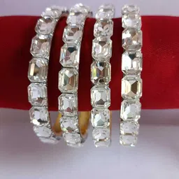 arshal creation Alloy Crystal Bangle Set-picture-29