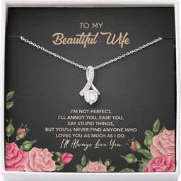 rakva Gift Wife Necklace Her, Perfect Annoy Ease Say Stupid Love Much Always Necklace Rhodium Cubic Zirconia Sterling Silver Pendant Set-picture-25