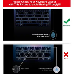 Saco Silicone Keyboard Protector Cover Compatible for HONOR MagicBook X14 Pro 2024 | HONOR MagicBook X14 2023 14 Inch Laptop Keyboard Skin image 2