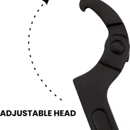 gsk cut Adjustable C-Hook Spanner Wrench (35-75mm) - Premium CRV Steel Pin Spanner for Automotive & Industrial Machinery Maintenance Single Sided Open End Wrench image 4