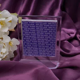 plataasilver 999 Ganesh Ji Frame For Your Home And Office | Car Decorative Showpiece - 8 cm image 4