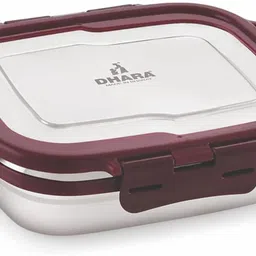 dhara stainless steel BLAZE Tiffin with 4 Side Lock Lid 1 Containers Lunch Box image 4