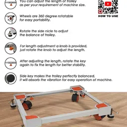 shop4ever Washing Machine, Refrigerator, Air Cooler, Water Cooler Material Iron image 5