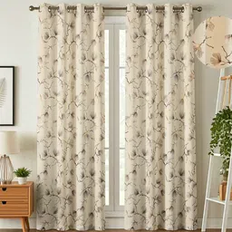 galaxy drape 153 cm (5 ft) Window Velvet Room Darkening Curtain (Pack Of 2) image 5