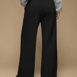 dockstreet Women Solid Black Track Pants-picture-39