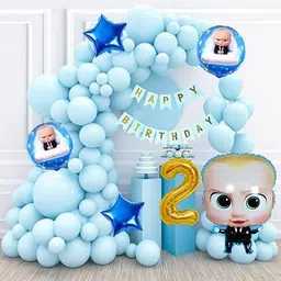 3 Yr Party Decoration Set Arche Kit & Happy Birthday Banner Star &Character Foil-image-1