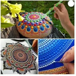 ortan Plastic Color Palette+Mandala Tool+Double Ended Dot Tool Mandala,Nail Art image 3