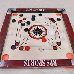 rps sports CARROM BOARD 20 INCH WITH GOTIYAN, CRYSTAL COINS 20 PCS, STRIKER AND POWDER 50 cm Carrom Board-picture-46