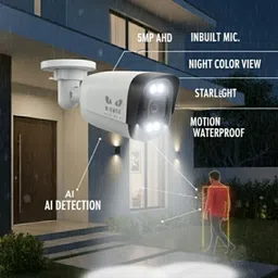 Nirmuk 5MP AHD Color Night Vision BULLET CAMERA WITH IN BUILT MICROPHONE Security Camera image 5
