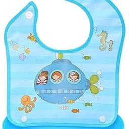 baby blocks Baby Apron Adjustable Straps With Food Pocket | Silicone Bib for Baby Feeding-picture-13