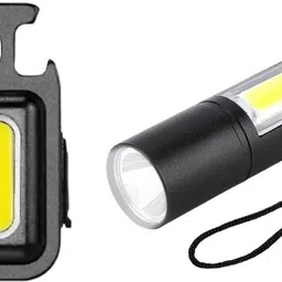 glowish Mini And Portable Pocket Size Keychain Led Light with Cob Flashlight Combo 2 hrs Torch Emergency Light-picture-10