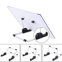 USPOT Universal Stand Holder Adjustable Tablet & E-Book Stand Universal Stand Holder Adjustable Tablet & E-Book Stand Tabs & Phablets Aluminium Floor and Desk Stand Rotatable Laptop Stand with Adjustable Height Compatible with Universal Laptops image 3