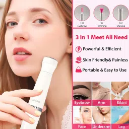 AGARO 2107 Rechargeable Cordless Wet & Dry Trimmer for Intimate Areas, Nose, Ear & Eyebrow with 2 Length Settings for Women (60min Runtime, IPX4 Water Resistant, White) image 5