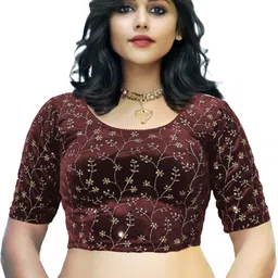 pu fashion U-Neck Women Blouse image 3