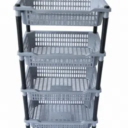 dm plus Popular 4 Layer Portable Modern Plastic Fruit & Vegetable Basket image 5