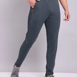 technosport Men Solid Black Track Pants image 1