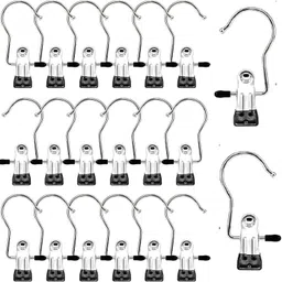 tapahpriyay 20pcs laundry clothe hook Heavy Duty Bulk Hanger Clips for Shoes, Towel, Socks Stainless Steel Cloth Clips-picture-19