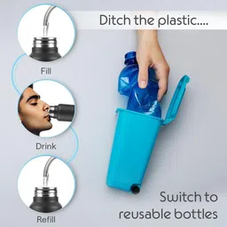 borosil 1000 ml Steel Bottle image 5