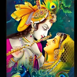 kngs crafts Shree Radha Krishna Frame |Radhe Krishna Crystal Frame Painting Acrylic 14 inch x 10 inch Painting-picture-28