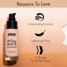 nykaa All day matte (06) Foundation image 3