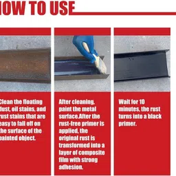 actrovax 100ML Water Based Metallic Paint Metal Rust Remover Rust Removal Solution image 4