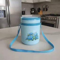 samrat royal Insulated Blue Royal Club Lunch Box 3 +1 3 Containers Lunch Box image 1