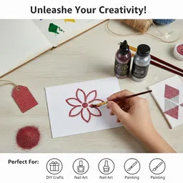 bolt bee Red and Silver Color Glitter Powder for Nails, Art & Crafts Sparkle & Shine Resin Art Medium image 4