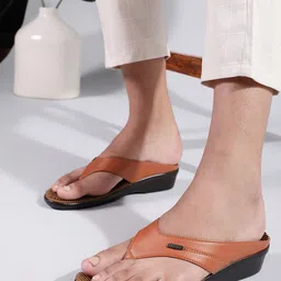 Liberty Women Tan Brown Solid Wedges-picture-27
