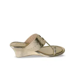 Bowtoes Textured One Toe Wedge Heels image 5