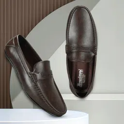 Paragon Men's Brown Formal Loafer Shoes | Cushioned Sole & Sturdy Construction Loafers For Men-picture-48