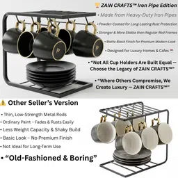 zain crafts Cup Kitchen Rack Iron image 3