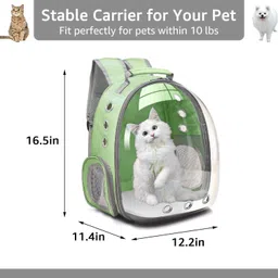 psk pet mart Travel Backpack Bubble Carrying Black Backpack Pet Carrier image 2