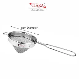 tiara MAX NO.2 CONICAL DOUBLE NET Tea Coffee Strainer chalni 8cm Diameter Tea Strainer image 5