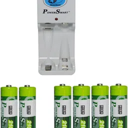 Power Smart Fast Charging Unit PS325 Combo With 2Set 2100mahx4 And 2100mahx2 AA CellsCamera Battery Charger-image-10