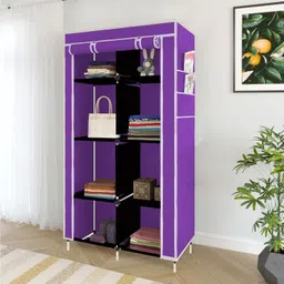 ms modstyle Plastic Wardrobe Clothes Almira, 1 Hanging Space, 8 Shelves, 1 Side Pocket PP Collapsible Wardrobe-picture-23